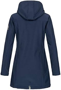 A. Salvarini AS-131 Softshelljas voor dames, waterafstotend, outdoor, lang, lichtgrijs, 4XL