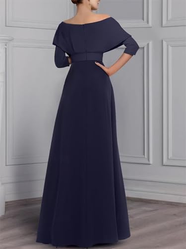 Two Piece Jumpsuit Mother of The Bride Dress for Wedding Off Shoulder Satin Elegant Formal Evening Dress for Women3