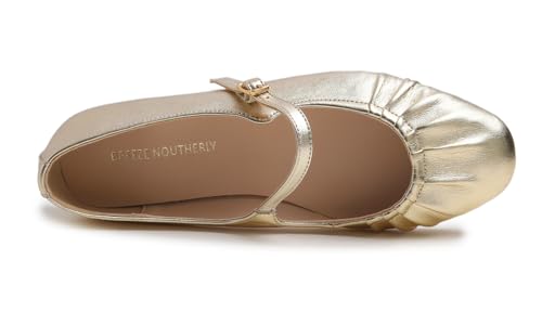 Women's Square Toe Mary Jane Fashion Ballet with Strap Comfort Dressy Working Flats2