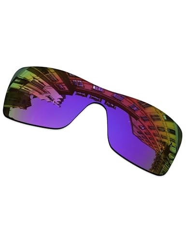 Image of Lenses Replacement for Oakley Batwolf OO9101 Sunglass - Violet MirrorCoat Polarized