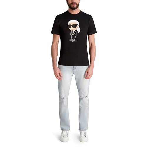 KARL LAGERFELD Men's Short Sleeve Crewneck Pixel Graphic T-Shirt2