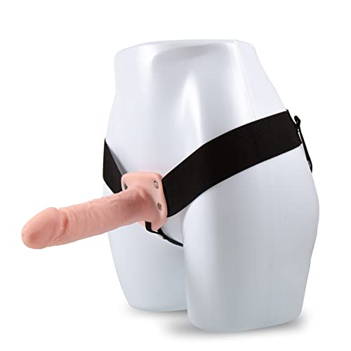 Dr Skin Skin - Hohler Strap-on-Dildo mit Gurtzeug 18 cm - Beige