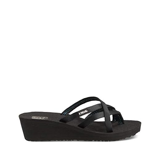 Teva Women's W Mush Mandalyn Wedge Ola 2 Flip-Flop, Black, 7 M US