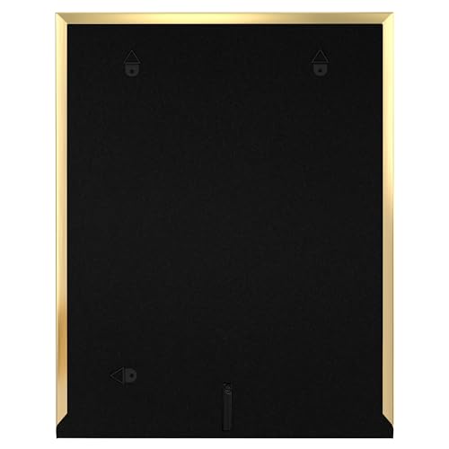 Image of eletecpro 11x14 Enamel Picture Frame with Real Glass Cover, Photo Frame with Gold Metal Edge Display Pictures 8x10 with Mat or 11x14 Without Mat for Tabletop and Wall Decor, Pink, 1 Pack
