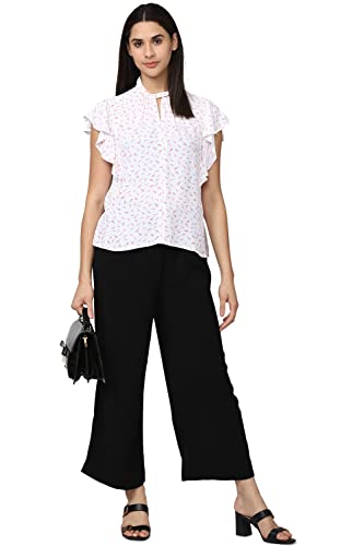 Image of Van Heusen Women's Relaxed Fit High Rise Relaxed Formal Elastic Waist Paperbag Pants