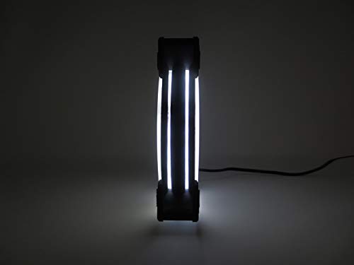 Bgears B-Dualring 120 White Fan With 30 White Leds Front And Back Lighting Effect At Extreme Airflow Of 101 Cfm #TOP7