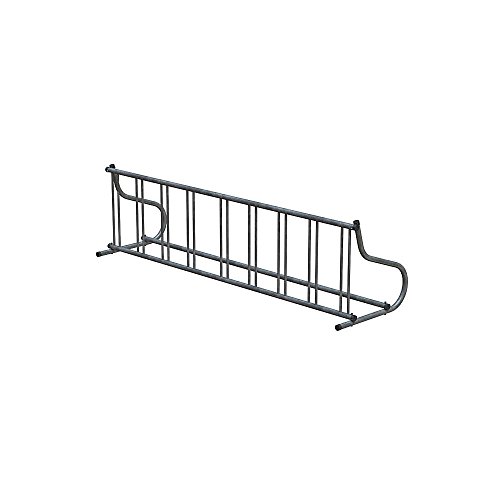 Bike Rack, 1-Sided, 9-Bike, 110 in., Silver
