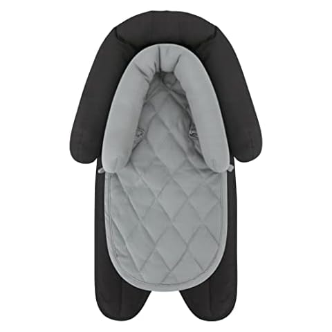 Pro Goleem Car Seat Head Support Infant, Soft Infant Car Seat Insert, 2 in 1 Carseat Head Support for Newborn, Perfect for Car Seat, Stroller, Swing, Bouncer, Gray and Black Cover
