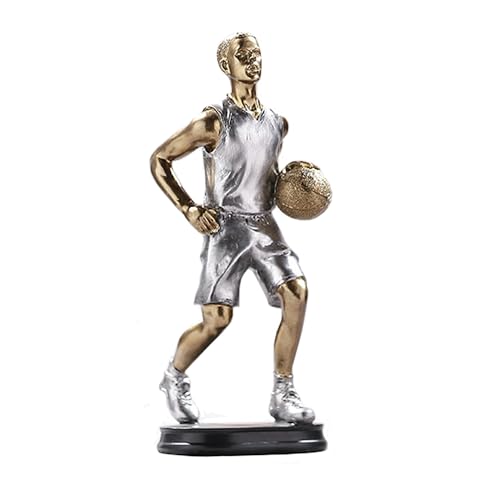 Kuncottz Teenage Boy Basketball Player Statue Resin Decor