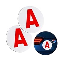 Norhogo 2 PCS Disque magnétique A, Diamètre 15 cm Disque voiture, A attacher au véhicule, Disque magnétique Jeune conducteur Auto