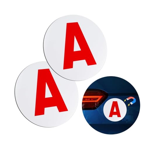 Norhogo 2 PCS Disque magnétique A, Diamètre 15 cm Disque voiture, A attacher au véhicule, Disque magnétique Jeune conducteur Auto