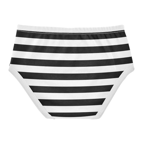 White Black Stripe Toddler Girls's Underwear 2T2