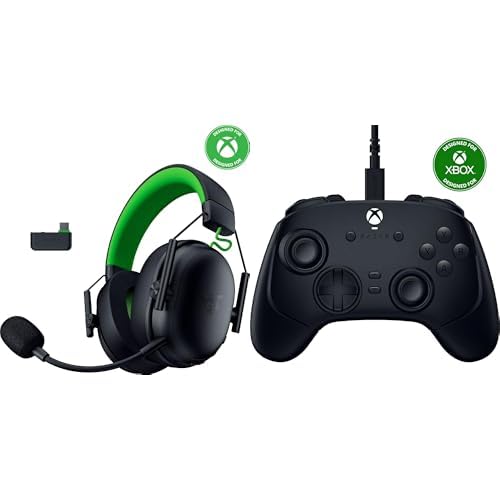 Razer BlackShark V3 X HyperSpeed Wireless Gaming Headset (50mm Drivers) & Wolverine V3 Tournament Edition Wired Gaming Controller Bundle for Xbox Series X|S