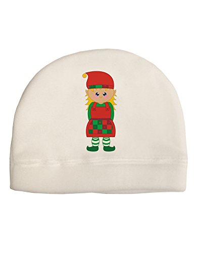 TOOLOUD Cute Christmas Elf Girl Child Fleece Beanie Cap Hat White
