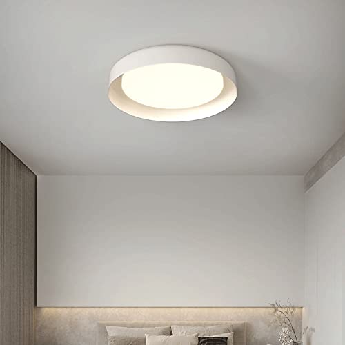 Lustre éclairage industriel moderne LED avec plafonnier acrylique blanc 43cm