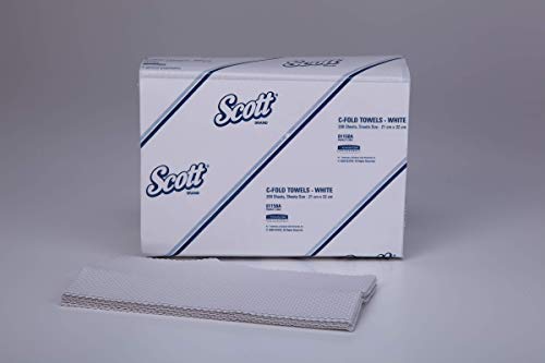 Image of Scott Compact Fold Paper Towels (C Fold), 20 Packs, 150 Pulls /Pack (Total 3,000 Sheets) (01150A)