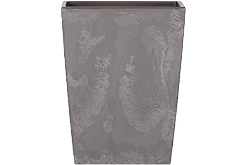 Prosperplast Grand Pot de Fleurs Urbi Square Effect en Plastique avec réservoir de Couleur Gris Clair, 55 cm (Hauteur) x 29,5 cm (Largeur) x 29,5 cm (Profondeur) cm Cover