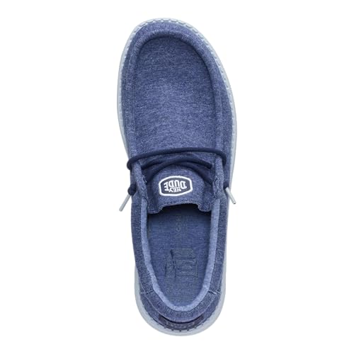 Image of HEYDUDE Men's Wally Stretch Jersey Slip On Shoes | Lightweight Comfortable Travel Loafers with Elastic Laces