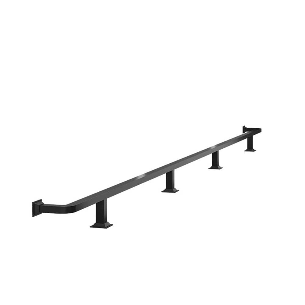 Bar Foot Rail Kit, Stainless Steelb Square Pipe Foot Rest Undercounter Foot Railing for Home Kitchen Restaurant Bar Counter(Black,8.2ft/2.5m)