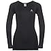 Odlo BL Top Crew Neck L/S Performance Warm Haut Femme Black - odlo Concrete Grey FR : M (Taille Fabricant : M)