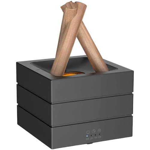 Diffuseur d'huiles essentielles avec télécommande et flamme 7 couleurs - 2