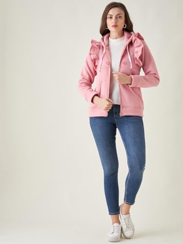 Image of Pivl Women Solid Hooded Casual Jacket For Winter||Winterwear||