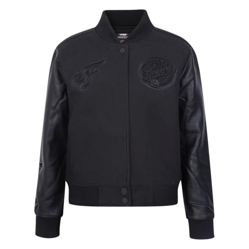 Image of Pro Standard Womens WNBA Classic Triple Black Varsity Jacket