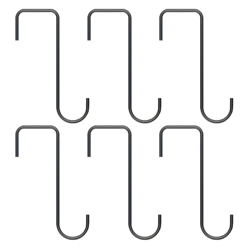 SYEYCW 6 Piezas Ganchos para Vallas, Ganchos y Colgadores Resistentes, para Colgar Plantas, Jardineras, Comederos de Pájaros, Herramientas de Piscina, Cercas, Campanas de Viento, Decoración de Jardín