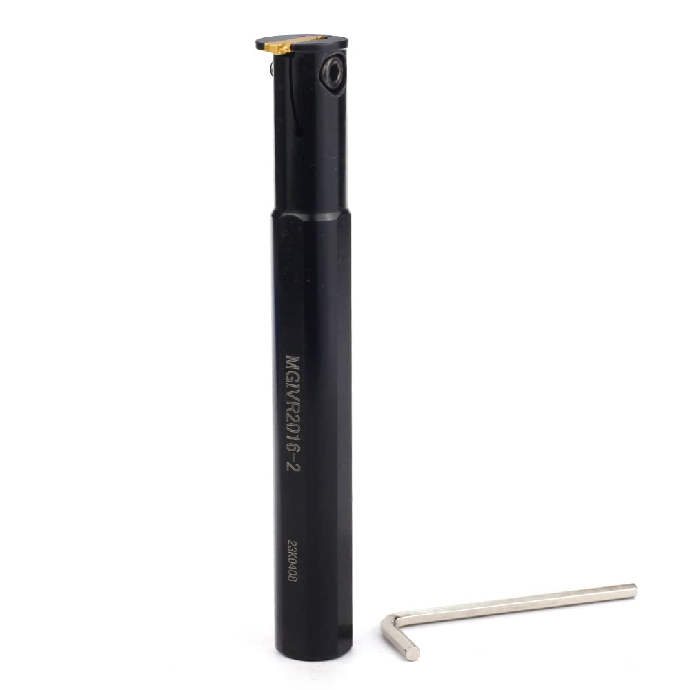 OSCARBIDE 5/8"Shank Grooving Cut-Off Tool Holder,Boring Bar MGIVR2016-2 with MGMN200 Carbide Insert,1 Piece