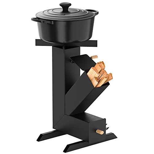 ELCA Metallwaren GmbH Raketenofen Camping Grill Pocket Rocket - Holz -...