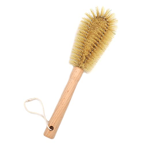 Uptaly HJ229 10 Inch Bottle Brush, V Type Bristle Brush With Beech Wood Handle, Washing Brush With Wooden Handle, Kitchen Cleaning Tool, Brushes For Dish, Tumbler, Teapot cover
