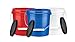House Naturals 1 Gallon Food Grade Buckets with Lids BPA Free Plastic containers Three Colors ( Pack of 3 ) Made in USA