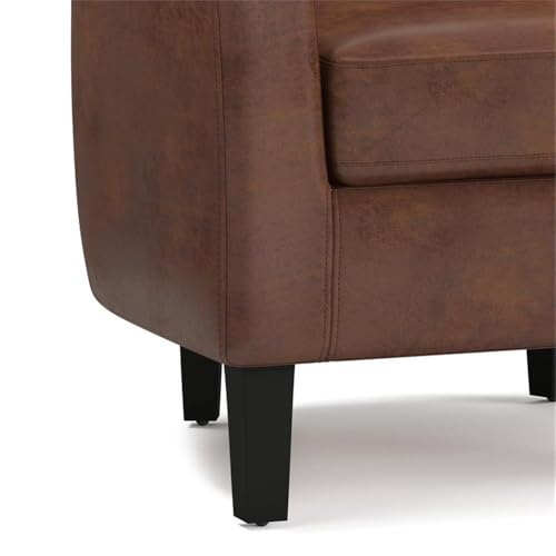 Sillón contemporáneo piel sintética marrón miniatura 5