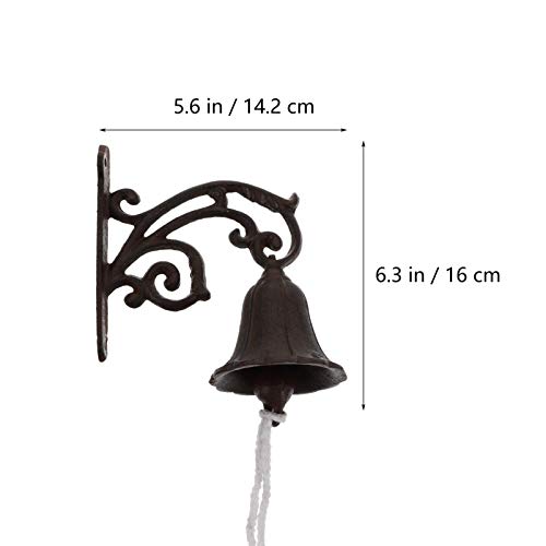 Yardwe Ferro Fundido Campainha Sino Sino Chamada de Montagem Na Parede Da Porta Da Frente Do Vintage