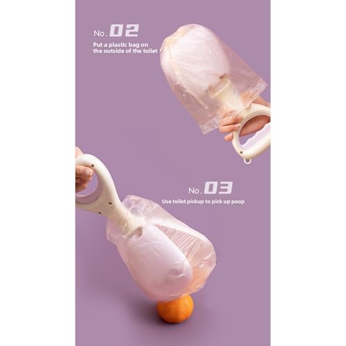 Hundekot Aufnehmer mit integriertem Kotbeutelspender - 10cm Extra Große Greifzähne, Ergonomischer Griff, Leicht & Hygienisch - Perfekt für Hundespaziergänge (für große & kleine Hunde) (Blue)
