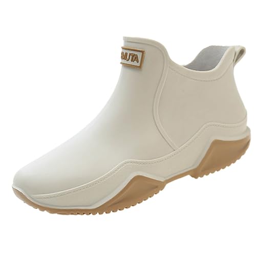 Botas de lluvia para hombres y mujeres, zapatos de goma, botas de lluvia cálidas y modernas para mujeres, pesca, lavado de autos, cocina, exteriores, zapatos impermeables - Main Image