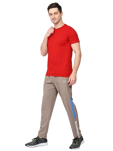 Image of Men's Ns Lycra Spandex Mixx Polyester Sports Trackpants with Both Side Zipper Pockets