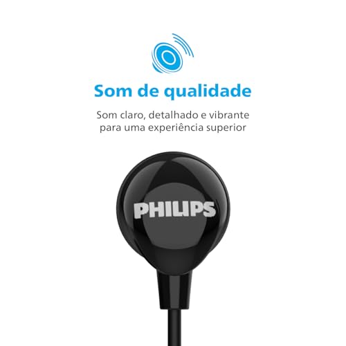Image of Philips Audio TAE1159BK /00 in-Ear Wired Earphones with C-Type Jack, 10mm Drivers, Inline Mic, Powerful Bass and Clear Sound, Tangle Free 1.2m Cable and 3 x Inter Changeable Ear Tips (Black)