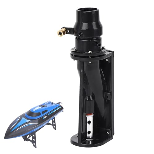 Uxsiya RC Water Jet Boat Pump, RC Boats Model Accessory with Good Mobility for 1/10 1/8 RC Boat for 380-390 Brush Motor for RC Boats(Black)