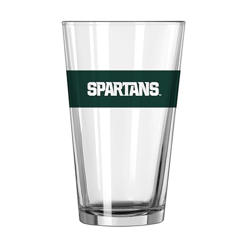 Image of Logo Brands NCAA 16 oz Pint Glass - Durable Glass With Bold Team Color- Chip-Resistant Rim Drinkware For Fans, Tailgates, Home Bars & Everyday Use