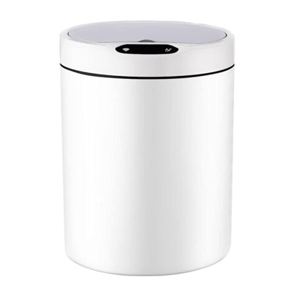 Non-contact Trash Can, Smart Induction Home with Cover 12L Capacity Mute Opening and Closing Kitchen/bathroom Waterproof Paper Basket