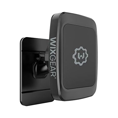 WixGear Magnetic Phone Car Mount, Universal Stick On Dashboard Magnetic Car Mount Holder, for Cell Phones and Mini Tablets with Fast Swift-snap Technology, (Newer Model) Cover