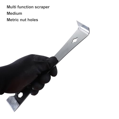 Flache Brechstange aus Edelstahl, Flache Brechstange, Robustes Metrisches Edelstahl-Metallschaber-Werkzeug für die Auto-Demontage und Modifikation