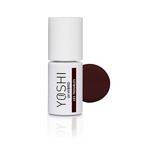 Yoshi Vernis Ă ongles UV Les Troubles 502 - LED - Pour ongles Ă lampe LED/UV - Vernis hybride avec temps de durcissement de 30 s - LED 90s / UV 120s - 6 ml