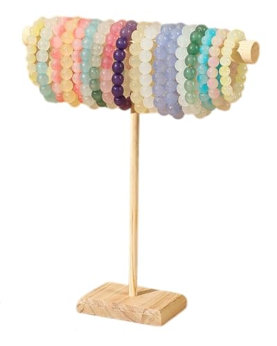 BNREOZA 1 x Portagioie in legno, supporto per gioielli, per gioielli da viaggio, per gioielli, collane, orecchini, estetico decorativo