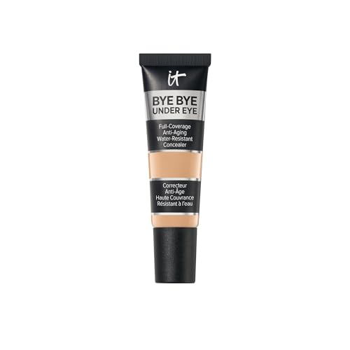 IT Cosmetics Bye Bye Under Eye Concealer (Medium Bronze) - Waterproof, Full Coverage Brightening Concealer For Dark Circles, Fine Lines, Redness & Discoloration, Anti-Aging, 24H Wear - 0.4 fl oz