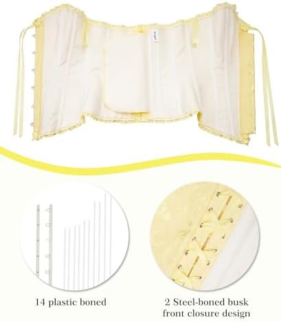 Bustier Corset Top for Women | Overbust Lace Up Waist Cincher Shapewear Lingerie - Image 5