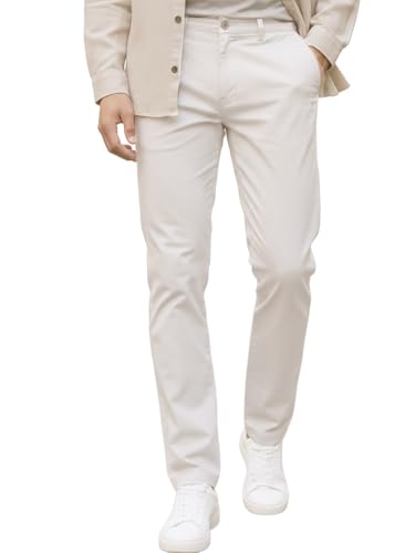 Image of Urbano Fashion Men's Cotton Light Weight Non-Stretch Slim Fit Casual Trousers