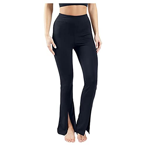 Hatop Women's Boot Cut High Waisted Flared Yoga Pants Workout Casual Trousers Black