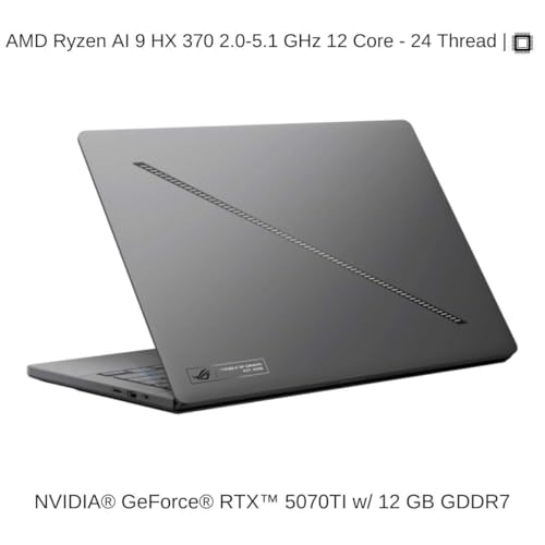 Image of HIDevolution [2025] ASUS ROG Zephyrus G14 GA403WR [Grey] 14 inch 3K 120Hz OLED, 2.0 GHz Ryzen AI 9 HX 370, RTX 5070TI, 32GB LPDDR5X RAM, 8 TB PCIe SSD, Windows 11 Pro